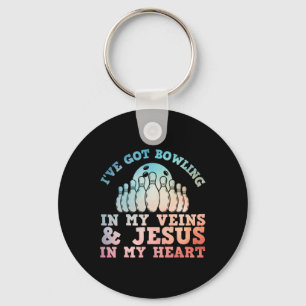 Best Bowling Design For Men Women Jesus Christian Keychain