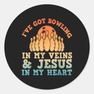 Best Bowling For Men Women Christian Bowling Classic Round Sticker