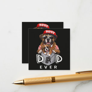 Best Boxer Dad Ever Enclosure Card