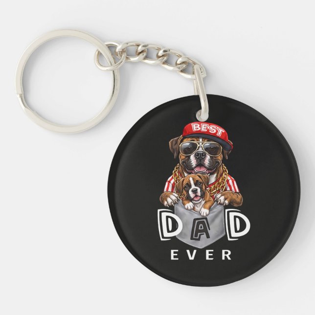 Best Boxer Dad Ever Keychain (Front)