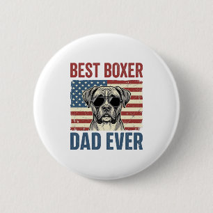 Best Boxer Dad Ever Vintage Dog 2 Inch Round Button