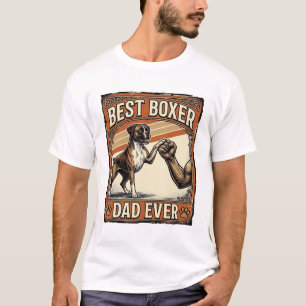 Best Boxer Dad Ever Vintage Dog Dad T-Shirt