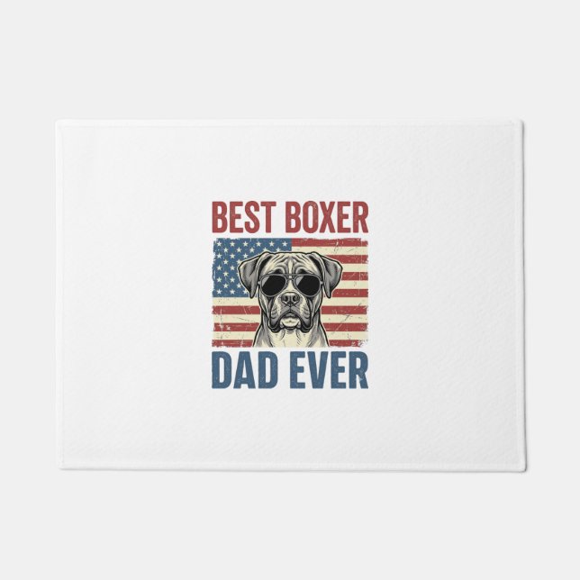 Best Boxer Dad Ever Vintage Dog Doormat (Front)