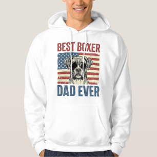 Best Boxer Dad Ever Vintage Dog Hoodie