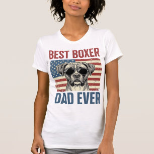 Best Boxer Dad Ever Vintage Dog T-Shirt