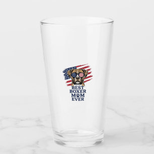 Best Boxer Mom Ever Patriotic Dog Shirt Design_1 Glass
