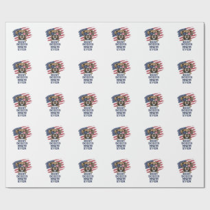 Best Boxer Mom Ever Patriotic Dog Shirt Design_1 Wrapping Paper