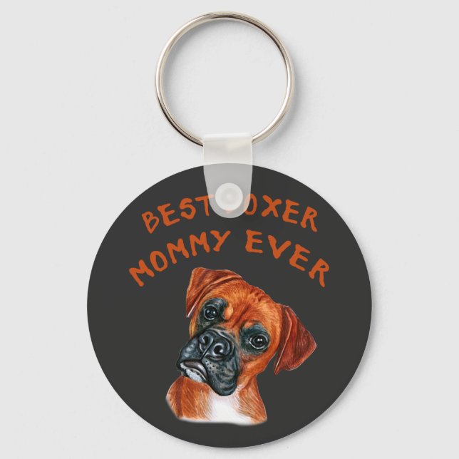 Best Boxer mommy ever Keychain (Front)