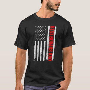 Best Boxers dad dog Patriotic American 4th of July T-Shirt