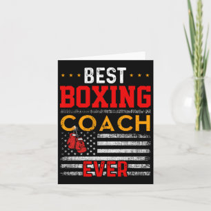 Best Boxing Coach Ever Funny Boxing Coach Training Card