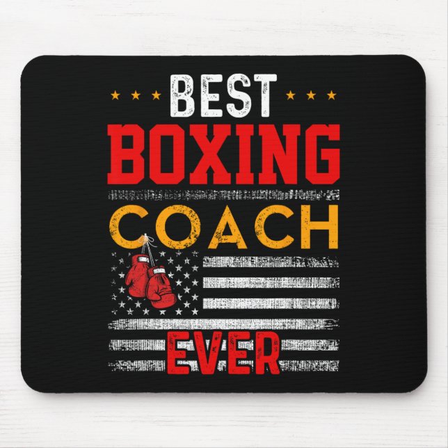 Best Boxing Coach Ever Funny Boxing Coach Training Mouse Pad (Front)