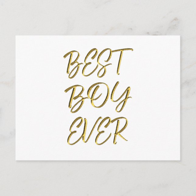 Best boy ever postcard (Front)
