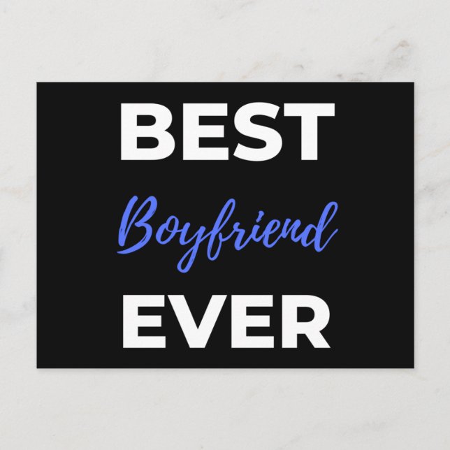 Best Boyfriend Ever Holiday Postcard (Front)