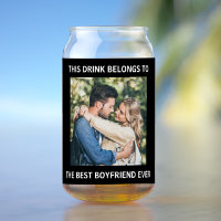 Best Boyfriend Ever Personalized Photo Black