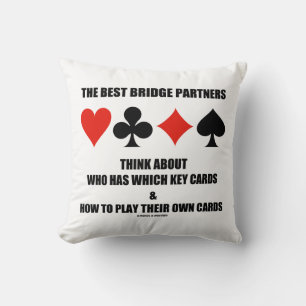 Best Bridge Partners Think About Who Has Which Key Throw Pillow