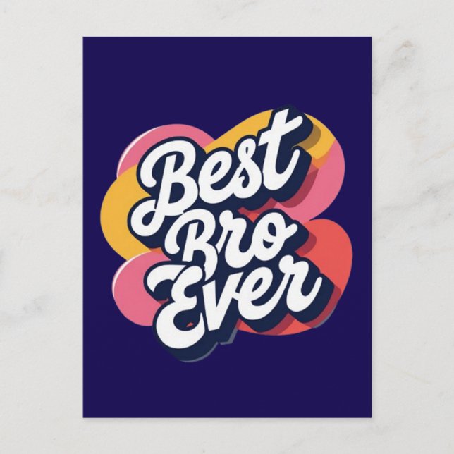 Best Bro Ever  Postcard (Front)