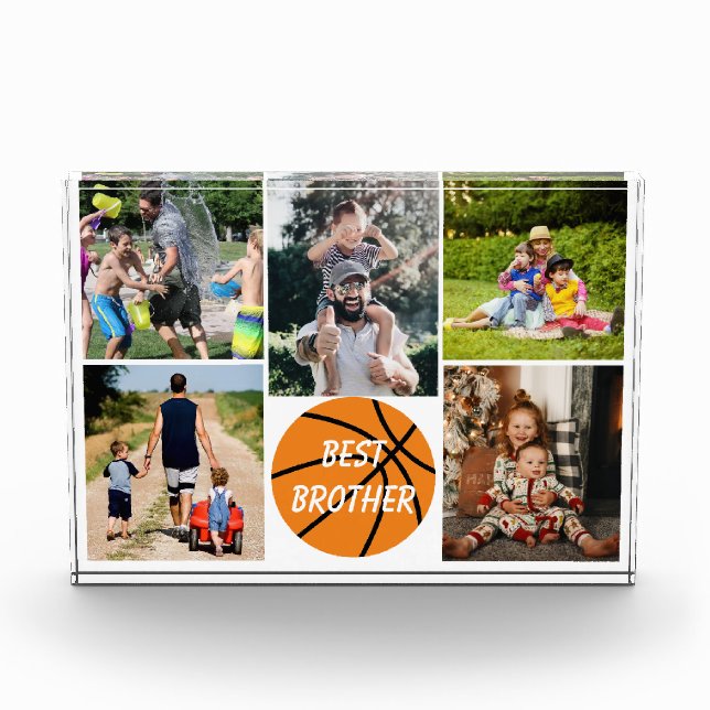 Best Brother Basketball Photo Block (Front)