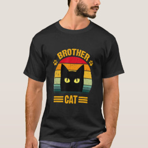 Best Brother Ca Retro Vintage Brother Cat Style Re T-Shirt