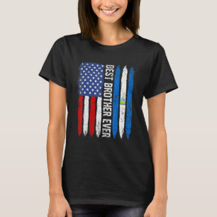 Best Brother Ever  Father's Day Nicaragua Us Flag  T-Shirt