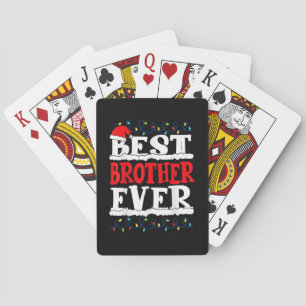 Best Brother Ever Funny Christmas Family Lights Sa Playing Cards