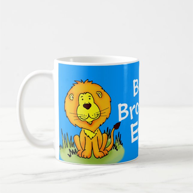 Best Brother Ever lion blue travel / club mug (Left)