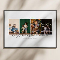 Best Brother Ever Modern Script 4 Photos Collage