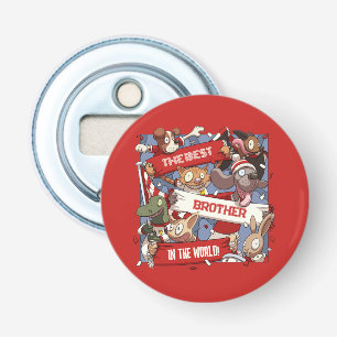 Best Brother Funny Animal Fans Cartoon Bottle Opener
