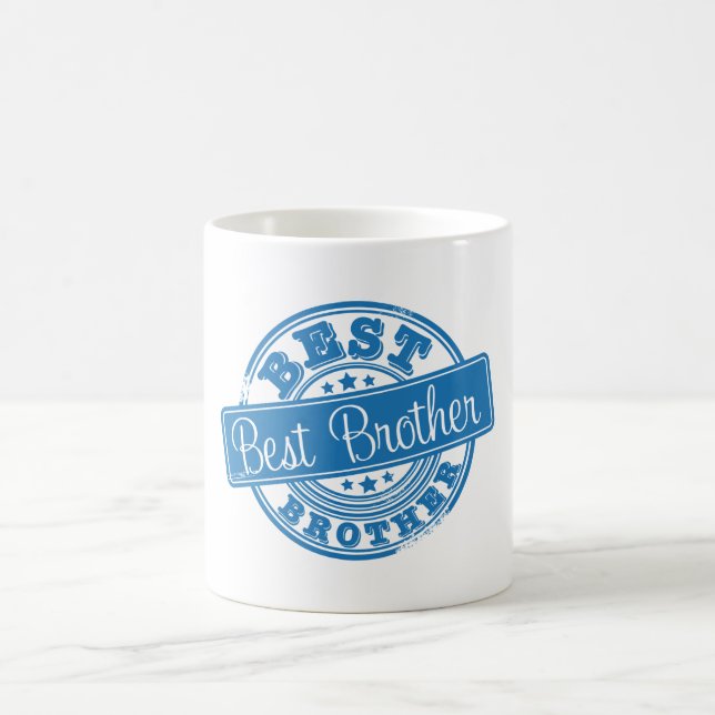 Best Brother -rubber stamp effect- Coffee Mug (Center)