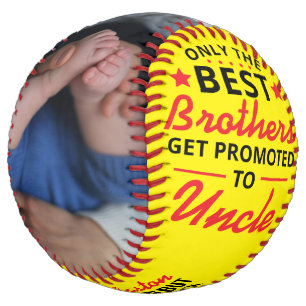 Best Brothers Get Promoted to Uncle Photo Keepsake Softball