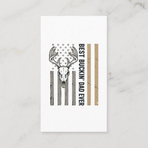 Best Buckin Dad Deer Hunting Vintage Shirt Design_ Business Card