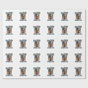 Best Buckin Grandpa Ever Deer Hunting Shirt Design Wrapping Paper