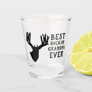 Best Buckin Grandpa Ever Funny Hunting Shot Glass