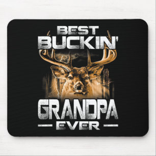 Best Buckin' Grandpa Ever Shirt Deer Hunting Bucki Mouse Pad