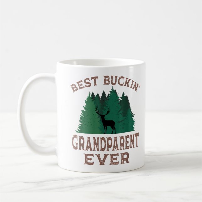 Best Buckin' Grandparent Ever Hunting Grandpa  Coffee Mug (Left)