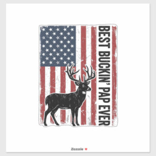 Best Buckin Pap Ever Deer Flag Vintage Vector_1