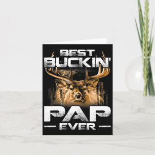 Best Buckin' Pap Ever Tee Deer Hunting Bucking Fat Card
