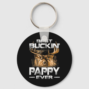 Best Buckin' Pappy Ever Shirt Deer Hunting Bucking Keychain