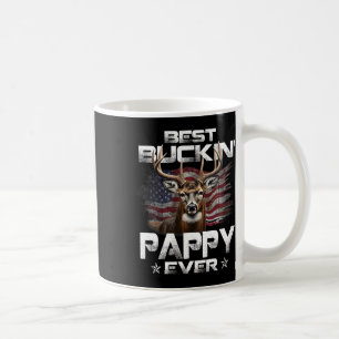 Best Buckin' Pappy Ever Usa Flag Deer Hunting Fath Coffee Mug