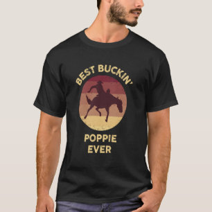 Best Buckin' Poppie Ever Western Rodeo Cowboy Buck T-Shirt