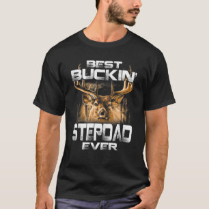 Best Buckin' Stepdad Ever Tee Deer Hunting Bucking