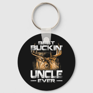 Best Buckin' Uncle Ever Shirt Deer Hunting Bucking Keychain
