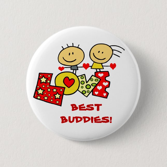 BEST BUDDIES 2 INCH ROUND BUTTON (Front)