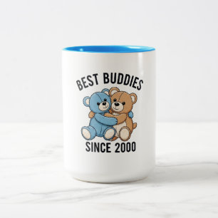 Best Buddies Since 2000 Teddy Bears Two-Tone Coffee Mug