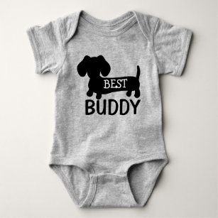 Best Buddy Dachshund One Piece Baby Outfit Baby Bodysuit