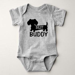 Best Buddy Dachshund One Piece Baby Outfit Bodysuit