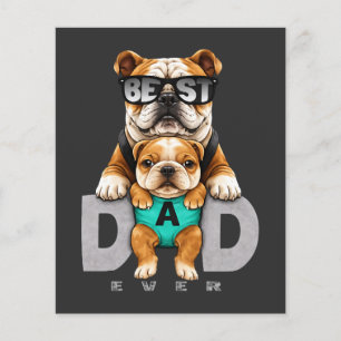 Best Bulldog Dad Ever – Cute Bulldog Father’s Day Flyer