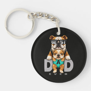Best Bulldog Dad Ever – Cute Bulldog Father’s Day Keychain