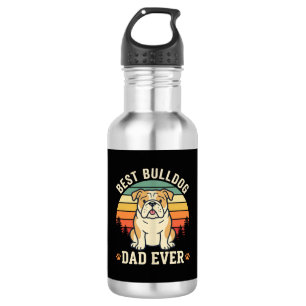 Best Bulldog Dad Ever Retro Vector 532 Ml Water Bottle