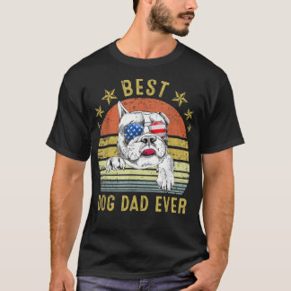 Best Bulldog Dad Ever Vintage Dog Lover T-Shirt