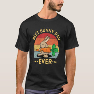 Best Bunny Dad Ever Vintage Rabbit T-Shirt